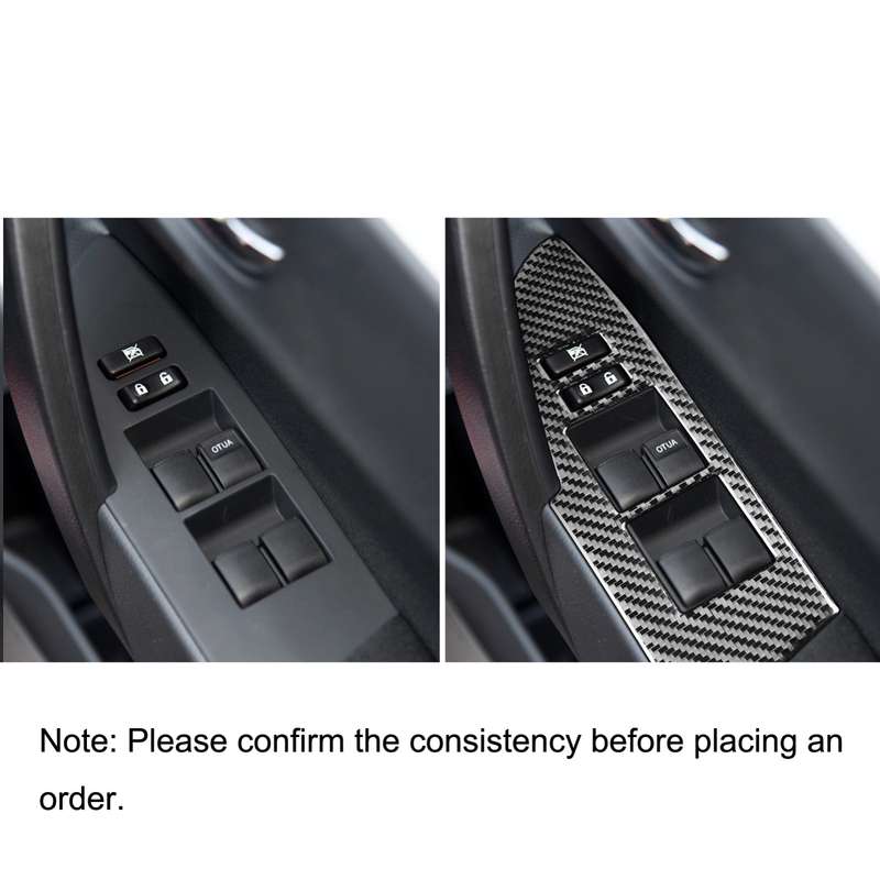 Car Carbon Fiber Window Lift Decorative Sticker for Toyota Corolla / Levin 2014-2018, Right Drive