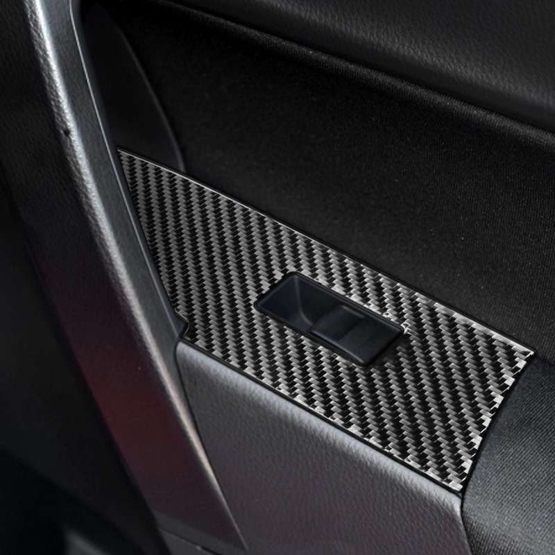 Car Carbon Fiber Window Lift Decorative Sticker for Toyota Corolla / Levin 2014-2018, Left Drive