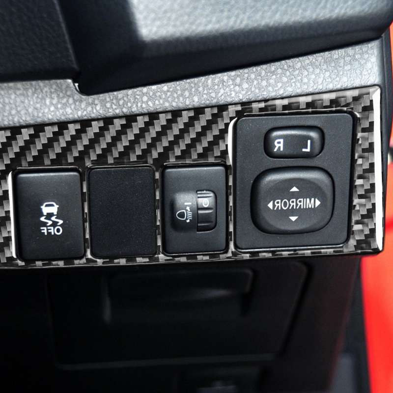 Car Carbon Fiber Headlight Switch Decorative Sticker for Toyota Corolla / Levin 2014-2018, Right Dri
