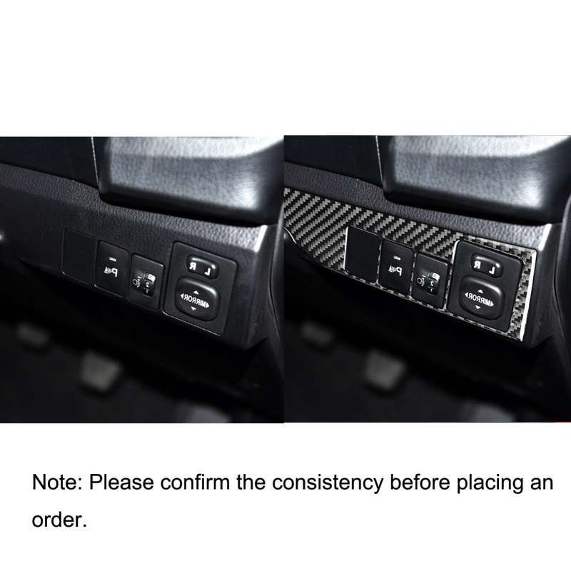 Car Carbon Fiber Headlight Switch Decorative Sticker for Toyota Corolla / Levin 2014-2018, Right Dri