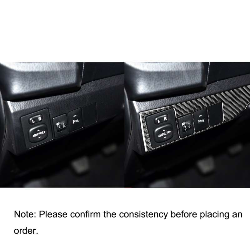 Car Carbon Fiber Headlight Switch Decorative Sticker for Toyota Corolla / Levin 2014-2018, Left Driv