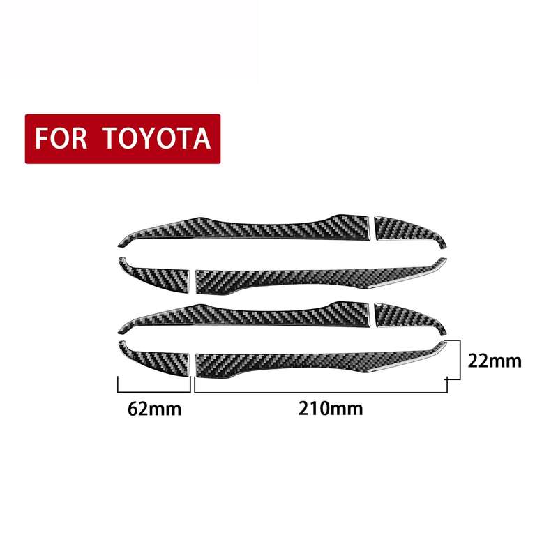Car Carbon Fiber Door Outside Handle Decorative Sticker for Toyota Corolla / Levin 2014-2018, Left a
