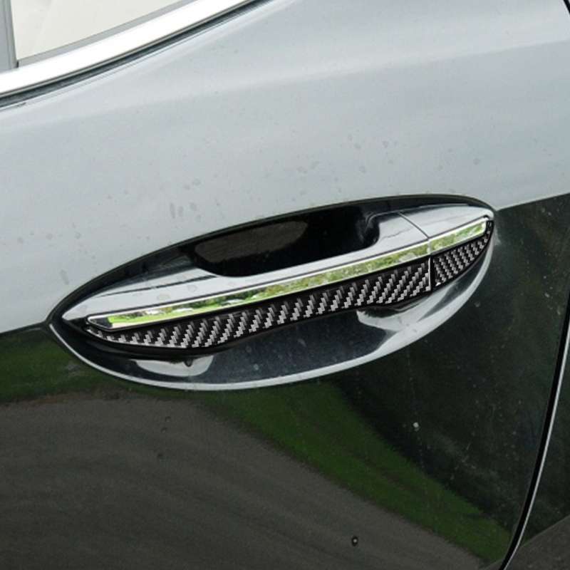 Car Carbon Fiber Door Outside Handle Decorative Sticker for Toyota Corolla / Levin 2014-2018, Left a