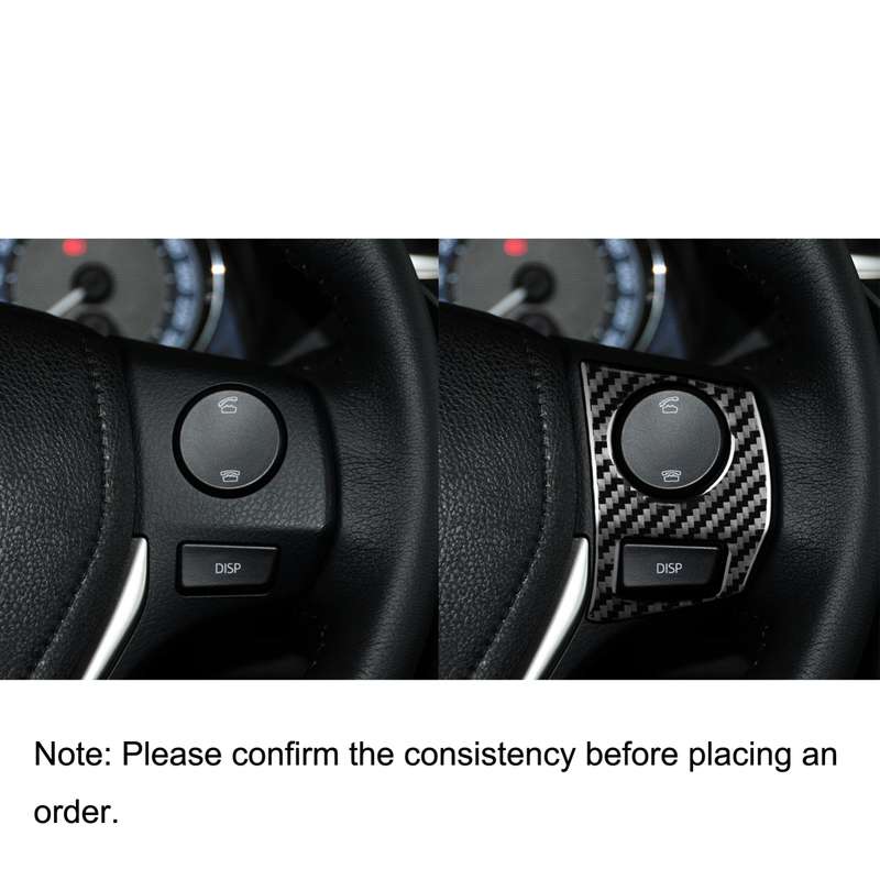 Car Carbon Fiber Steering Wheel Button Frame Decorative Sticker for Toyota Corolla / Levin 2014-2018