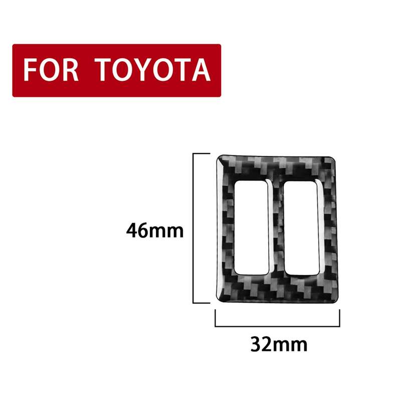 Car Carbon Fiber Central Air Outlet Switch Decorative Sticker for Toyota Corolla / Levin 2014-2018,