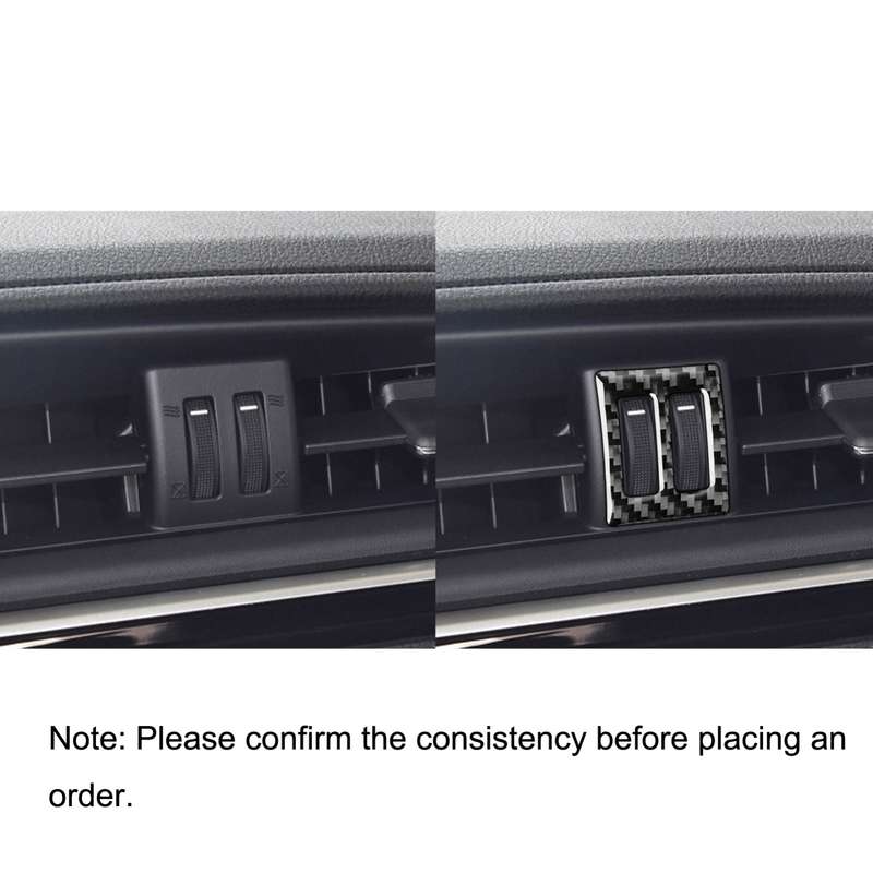 Car Carbon Fiber Central Air Outlet Switch Decorative Sticker for Toyota Corolla / Levin 2014-2018,
