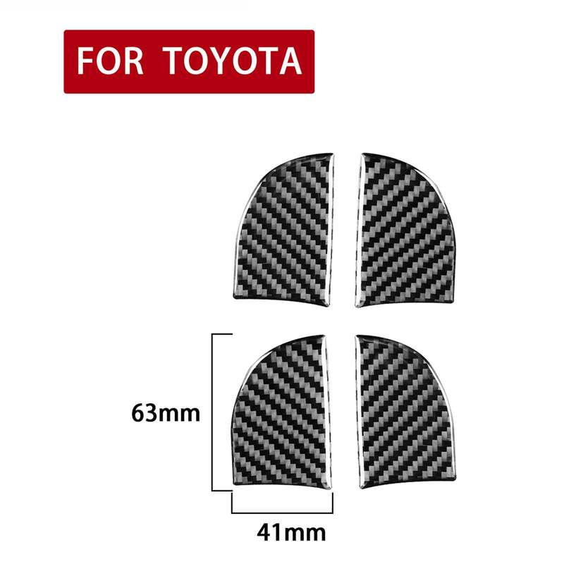 Car Carbon Fiber Inner Door Bowl Decorative Sticker for Toyota Corolla / Levin 2014-2018, Left and R