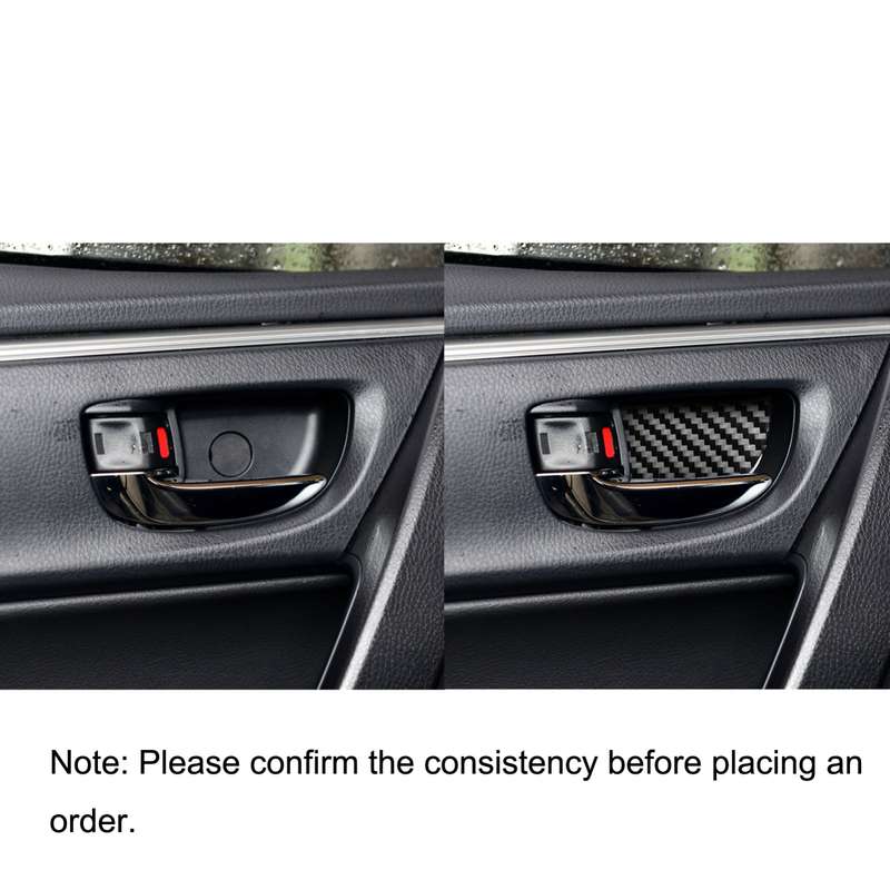 Car Carbon Fiber Inner Door Bowl Decorative Sticker for Toyota Corolla / Levin 2014-2018, Left and R