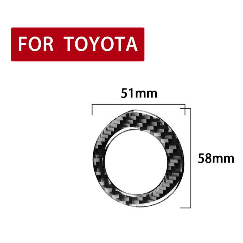 Car Carbon Fiber Ignition Key Ring Decorative Sticker for Toyota Corolla / Levin 2014-2018, Left and