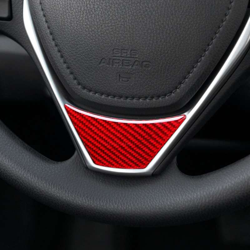 Car Carbon Fiber Steering Wheel Decorative Sticker for Toyota Corolla / Levin 2014-2018, Left and Ri
