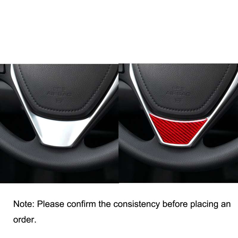Car Carbon Fiber Steering Wheel Decorative Sticker for Toyota Corolla / Levin 2014-2018, Left and Ri
