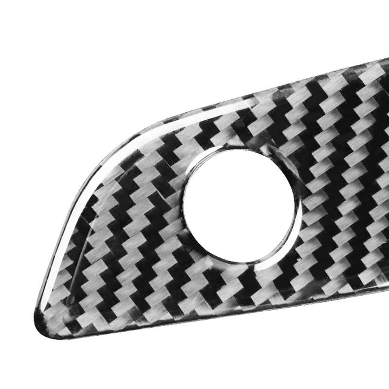 Car Carbon Fiber Front Passenger Seat Storage Box Switch Decorative Sticker for Audi A6L / A7 2019-,