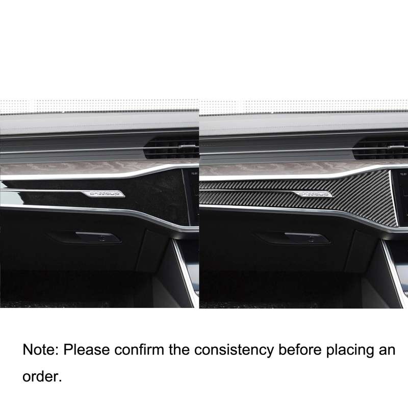 Car Carbon Fiber Central Control Decorative Sticker for Audi A6L / A7 2019-, Right Drive