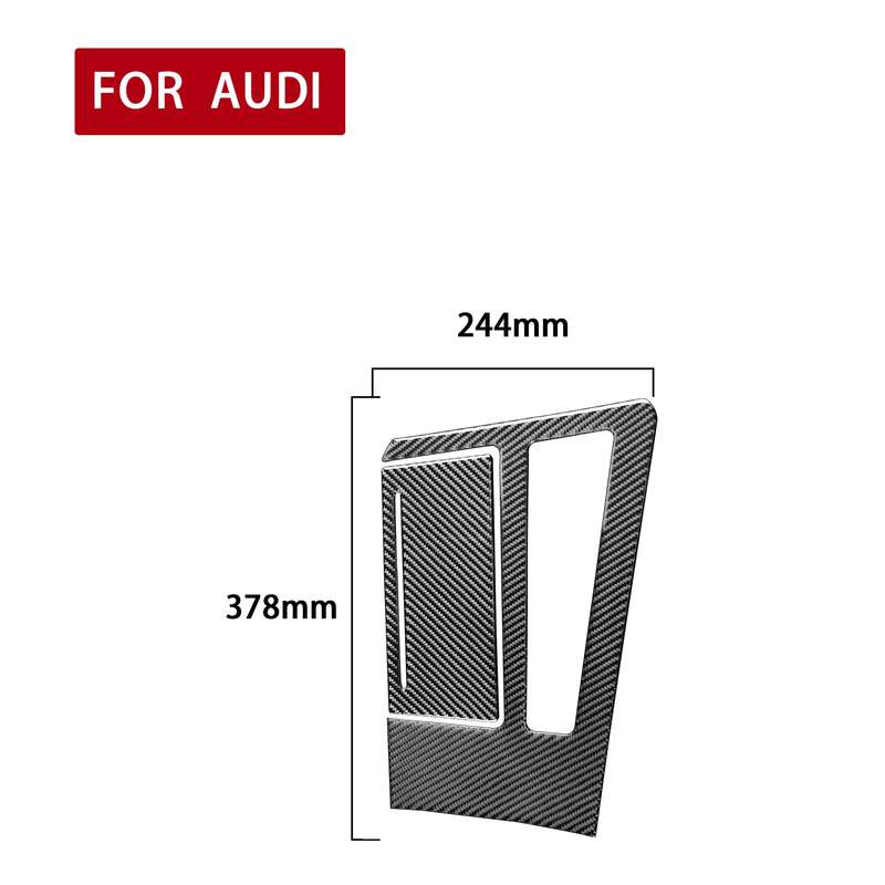 Car Carbon Fiber Gear Panel Decorative Sticker for Audi A6L / A7 2019-, Right Drive