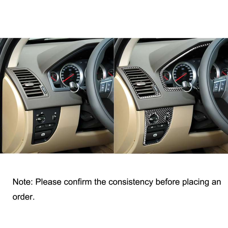 3 in 1 Car Carbon Fiber Steering Wheel Set Decorative Sticker for Volvo XC90 2003-2014, Left and Rig