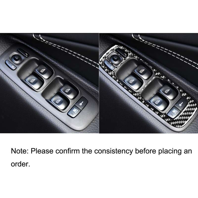 Car Carbon Fiber Window Lift B Decorative Sticker for Volvo XC90 2008-2014, Right Drive
