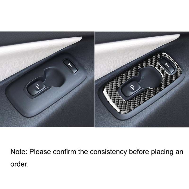 Car Carbon Fiber Window Lift B Decorative Sticker for Volvo XC90 2008-2014, Right Drive