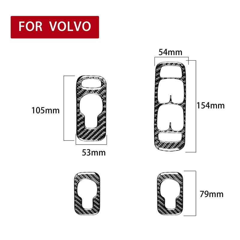 Car Carbon Fiber Window Lift A Decorative Sticker for Volvo XC90 2003-2007, Right Drive