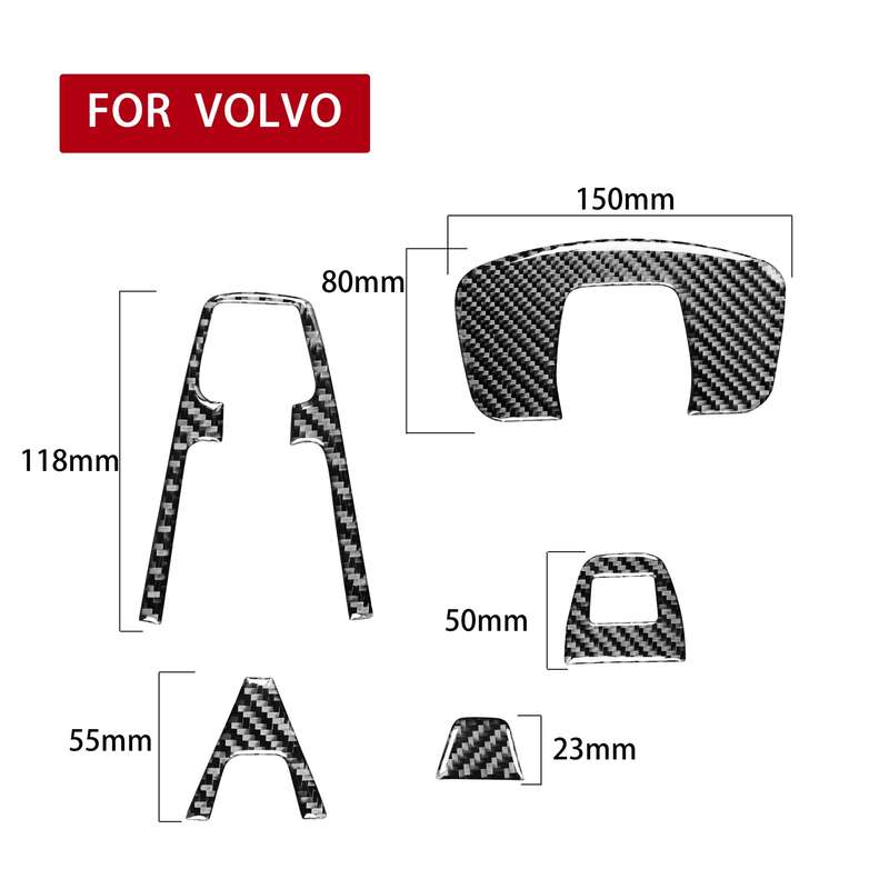 Car Carbon Fiber Reading Light B Decorative Sticker for Volvo XC90 2003-2014, Left and Right Drive U