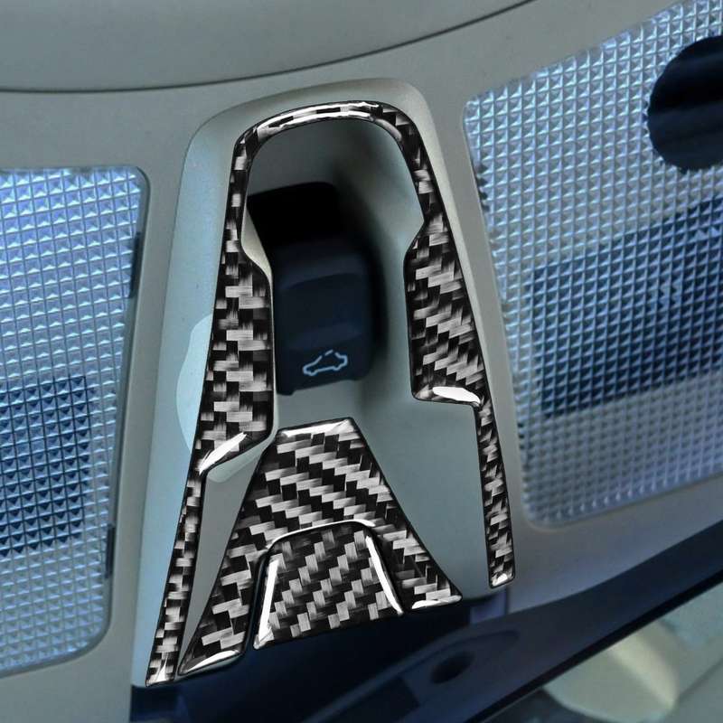 Car Carbon Fiber Reading Light B Decorative Sticker for Volvo XC90 2003-2014, Left and Right Drive U