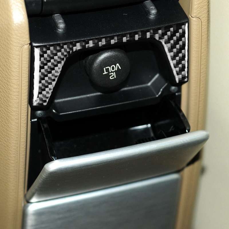 Car Carbon Fiber Rear Control Panel Decorative Sticker for Volvo XC90 2003-2014, Left and Right Driv