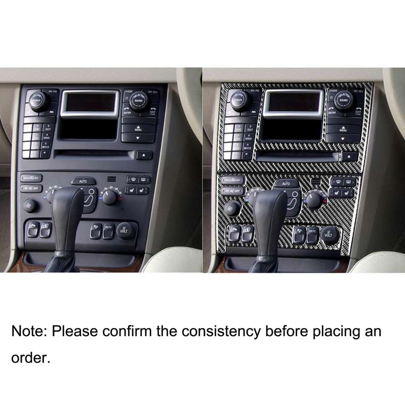 Car Carbon Fiber Control Panel Set A Decorative Sticker for Volvo XC90 2003-2014, Left and Right Dri