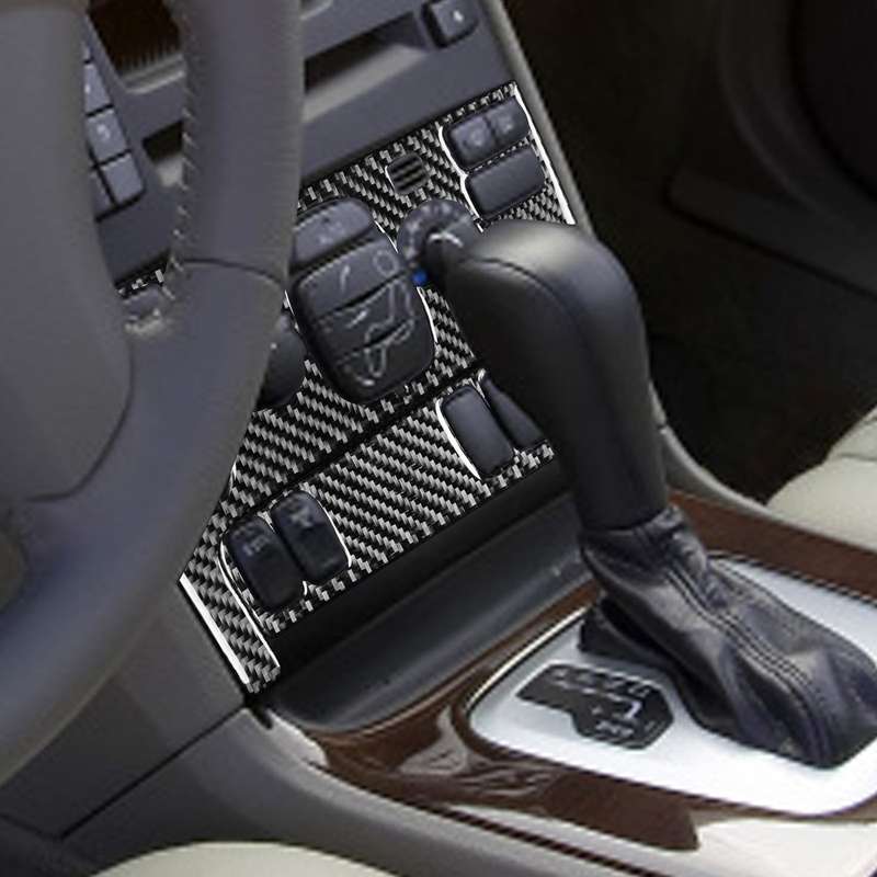 Car Carbon Fiber Air Conditioning Panel A Decorative Sticker for Volvo XC90 2003-2014, Left and Righ