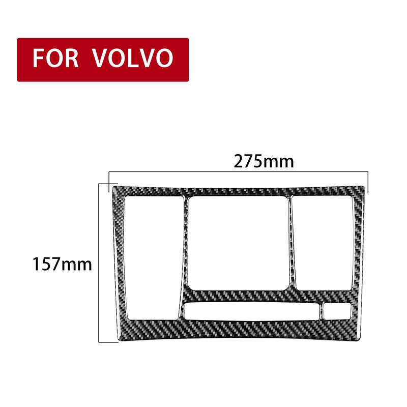 Car Carbon Fiber CD Panel Decorative Sticker for Volvo XC90 2003-2014, Left and Right Drive Universa