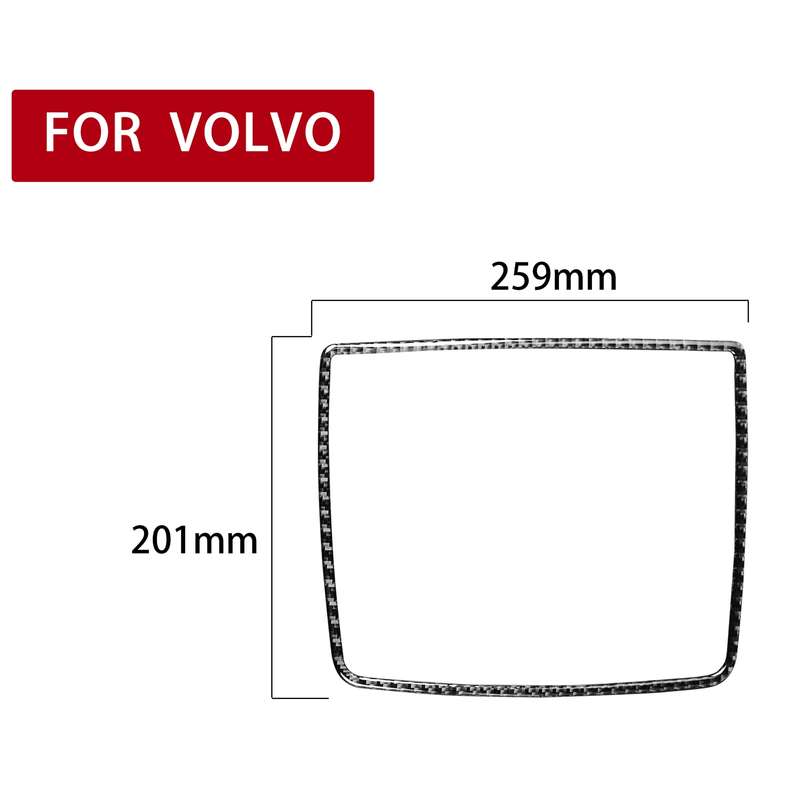 Car Carbon Fiber Screen Base Decorative Sticker for Volvo XC90 2003-2014, Left and Right Drive Unive