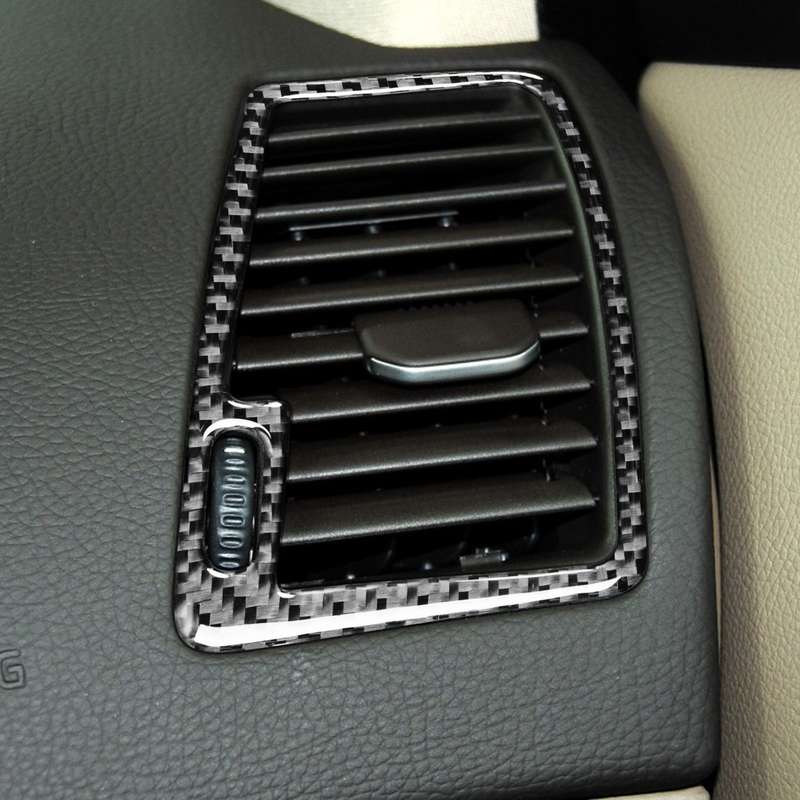 Car Carbon Fiber Two Sides Air Outlet Decorative Sticker for Volvo XC90 2003-2014, Left and Right Dr