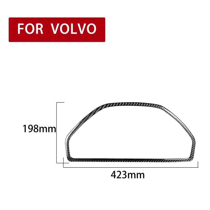Car Carbon Fiber Speedometer Decorative Sticker for Volvo XC90 2003-2014, Left and Right Drive Unive