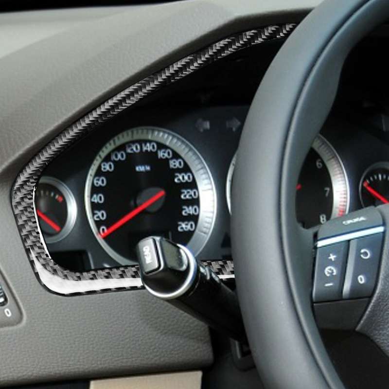 Car Carbon Fiber Speedometer Decorative Sticker for Volvo XC90 2003-2014, Left and Right Drive Unive