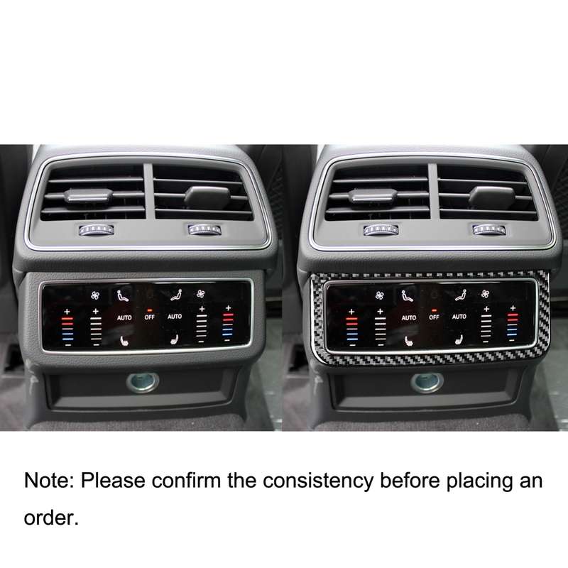 Car Carbon Fiber Rear Air Conditioning Frame Sticker for Audi A6L / A7 2019-, Left and Right Drive U