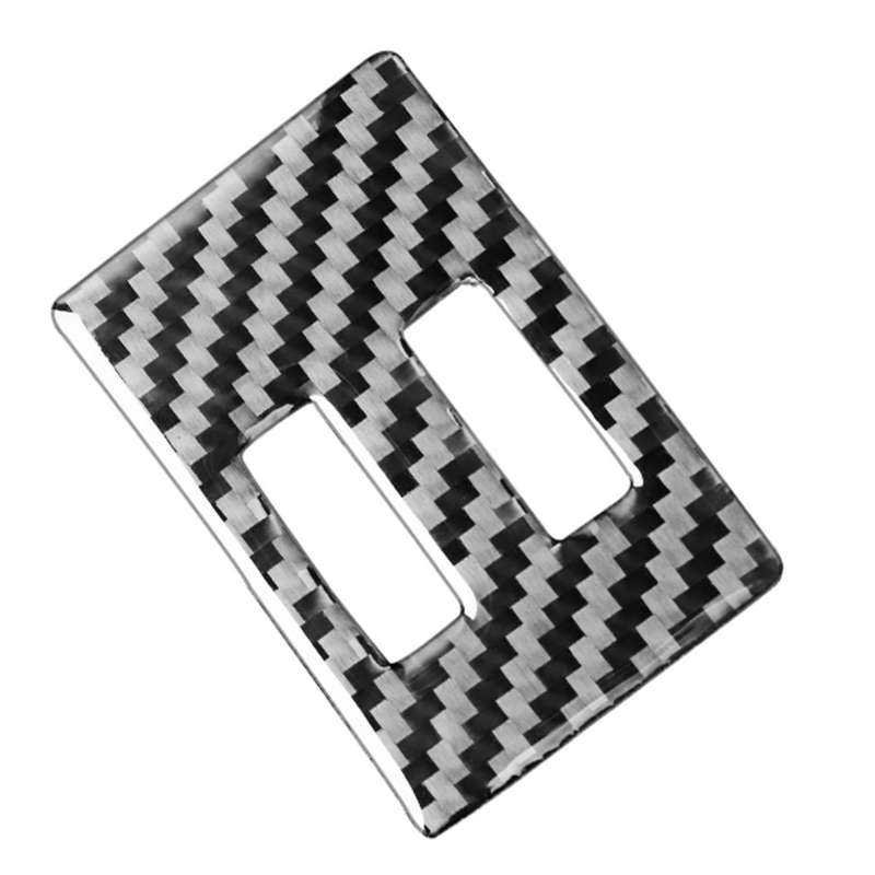 Car Carbon Fiber Air Conditioning Knob Decorative Sticker for Audi A6L / A7 2019-, Left Drive