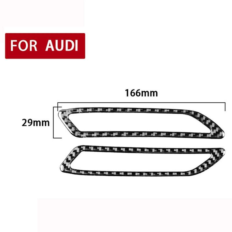 Car Carbon Fiber A-pillar Air Outlet Decorative Sticker for Audi A6L / A7 2019-, Left and Right Driv