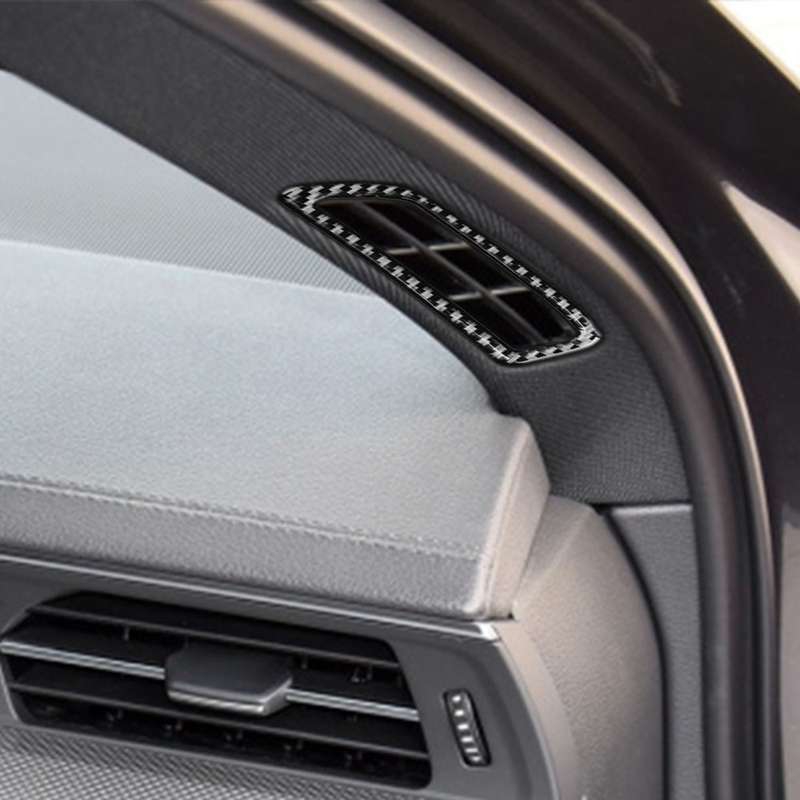 Car Carbon Fiber A-pillar Air Outlet Decorative Sticker for Audi A6L / A7 2019-, Left and Right Driv