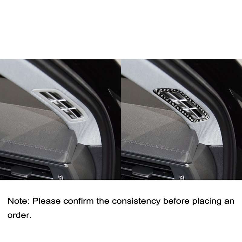 Car Carbon Fiber A-pillar Air Outlet Decorative Sticker for Audi A6L / A7 2019-, Left and Right Driv