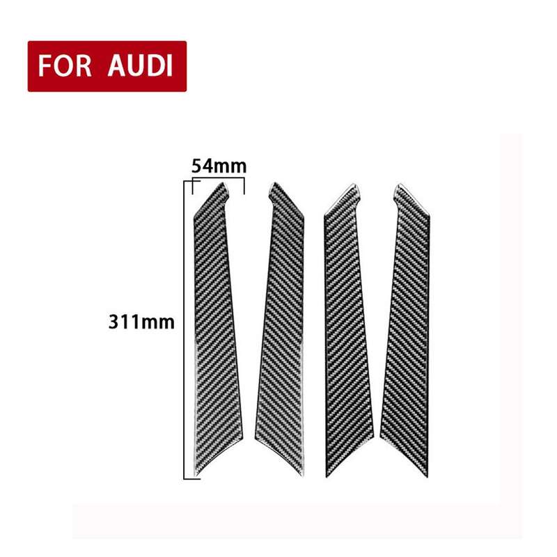 Car Carbon Fiber Door Panel Decorative Sticker for Audi A6L / A7 2019-, Left and Right Drive Univers