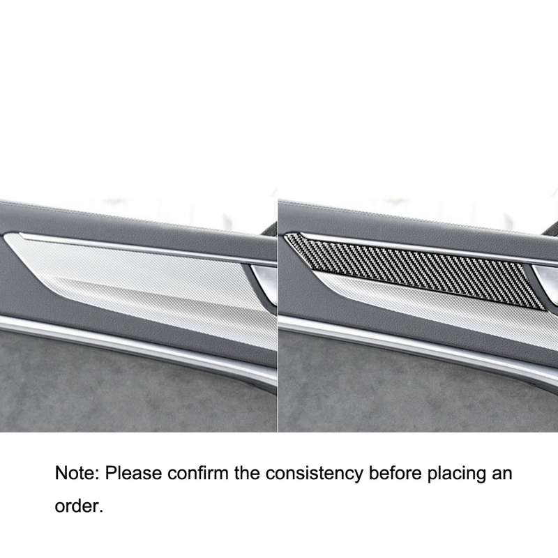 Car Carbon Fiber Door Panel Decorative Sticker for Audi A6L / A7 2019-, Left and Right Drive Univers