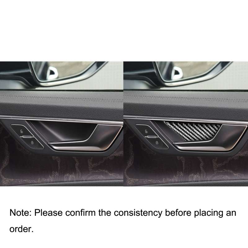 Car Carbon Fiber Inner Door Bowl Decorative Sticker for Audi A6L / A7 2019-, Left and Right Drive Un