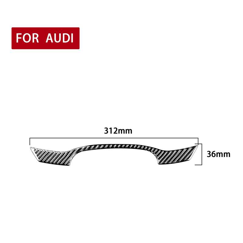 Car Carbon Fiber Dashboard Decorative Sticker for Audi A6L / A7 2019-, Left and Right Drive Universa