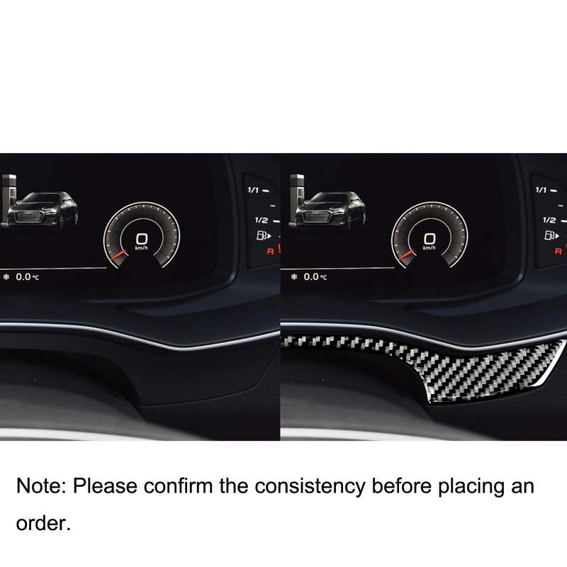Car Carbon Fiber Dashboard Decorative Sticker for Audi A6L / A7 2019-, Left and Right Drive Universa