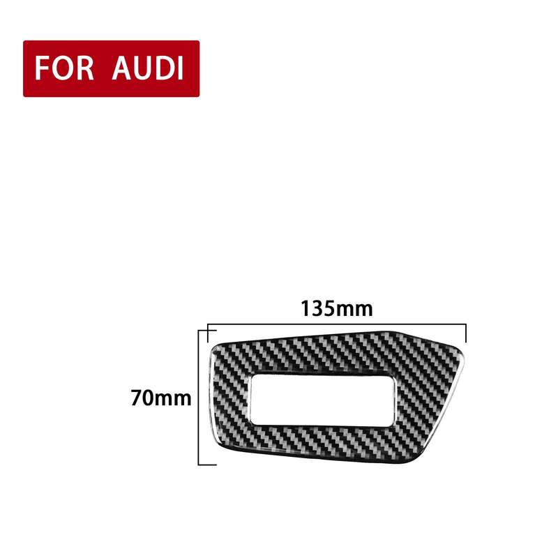 Car Carbon Fiber Headlight Switch Decorative Sticker for Audi A6L / A7 2019-, Left Drive