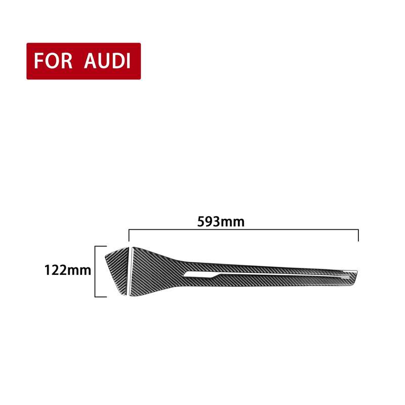 Car Carbon Fiber Central Control Decorative Sticker for Audi A6L / A7 2019-, Left Drive