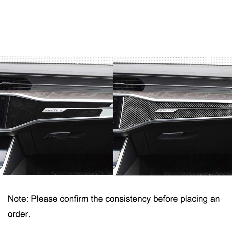 Car Carbon Fiber Central Control Decorative Sticker for Audi A6L / A7 2019-, Left Drive
