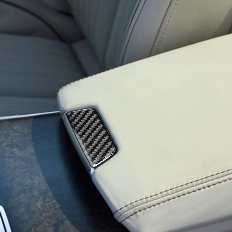 Car Carbon Fiber Armrest Box Decorative Sticker for Audi A6L / A7 2019-, Left and Right Drive Univer