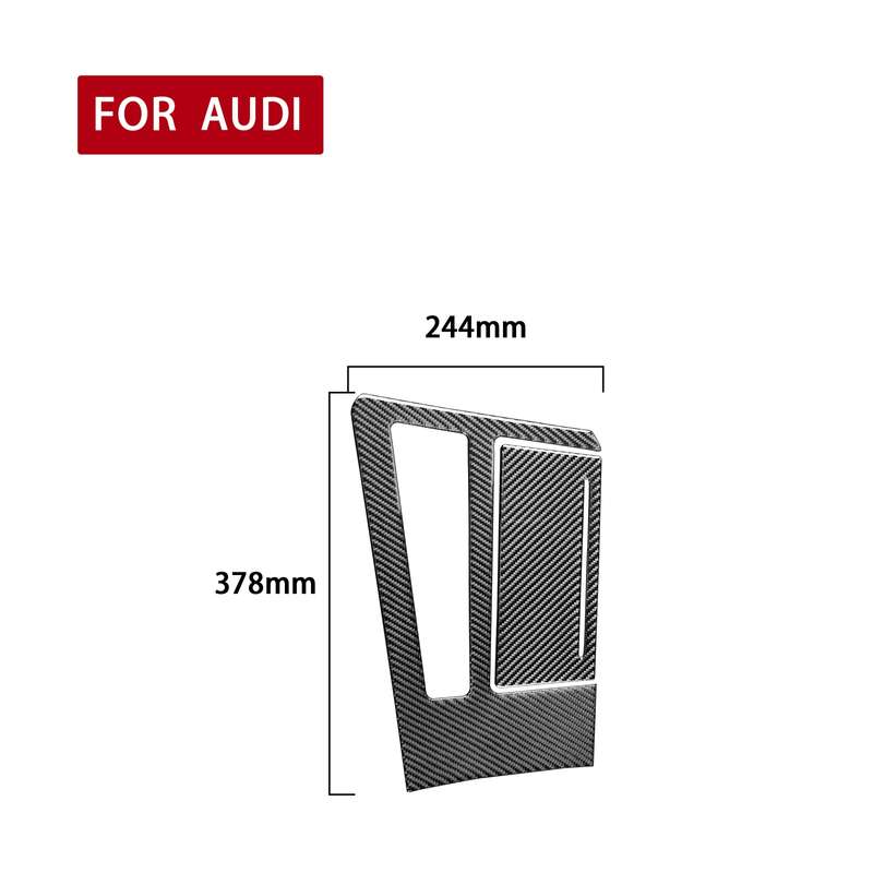 Car Carbon Fiber Gear Panel Decorative Sticker for Audi A6L / A7 2019-, Left Drive