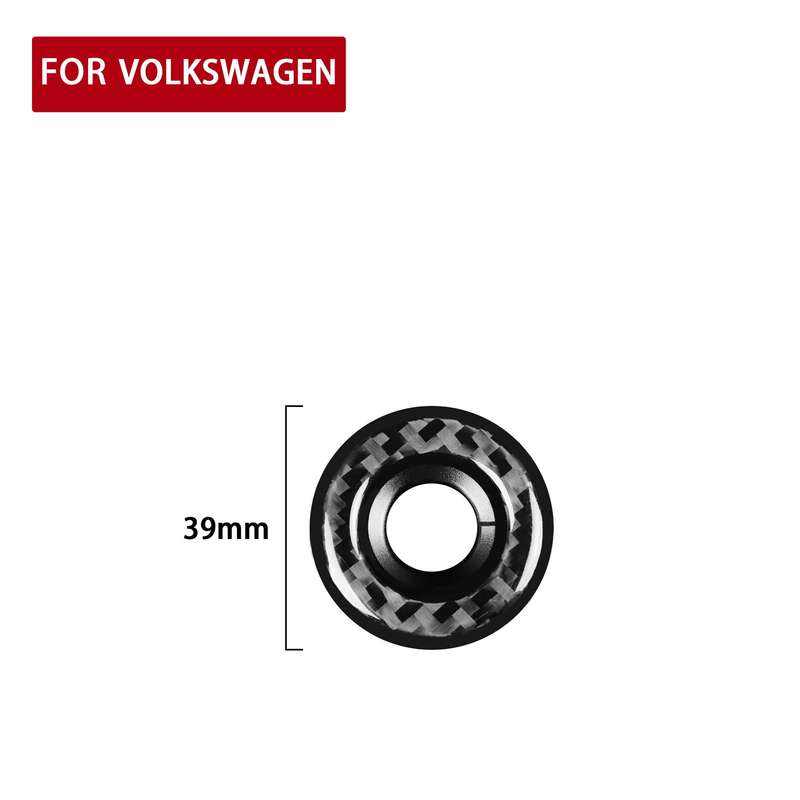 Car Carbon Fiber Ignition Ring Decorative Sticker for Volkswagen Beetle 2012-2019, Left and Right Dr