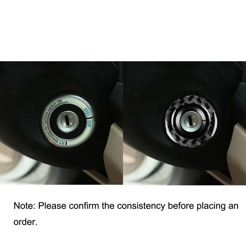 Car Carbon Fiber Ignition Ring Decorative Sticker for Volkswagen Beetle 2012-2019, Left and Right Dr