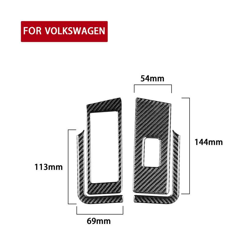 Car Carbon Fiber Glass Lift Panel Decorative Sticker for Volkswagen Beetle 2012-2019, Right Drive
